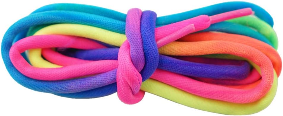 Rainbow thick round shoelaces Colorful Fashion for Sneakers
