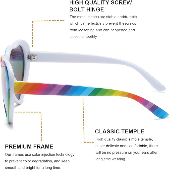 Polarized Heart Shaped Sunglasses for Women Trendy Glasses Fashion Accessories