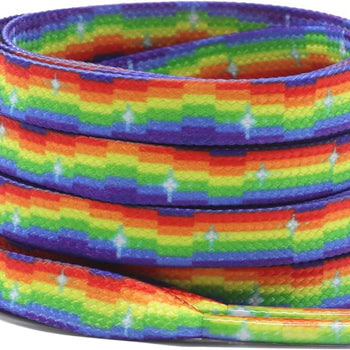 Flat Gradient Shoe Laces: Colored Print Shoelaces Sneakers