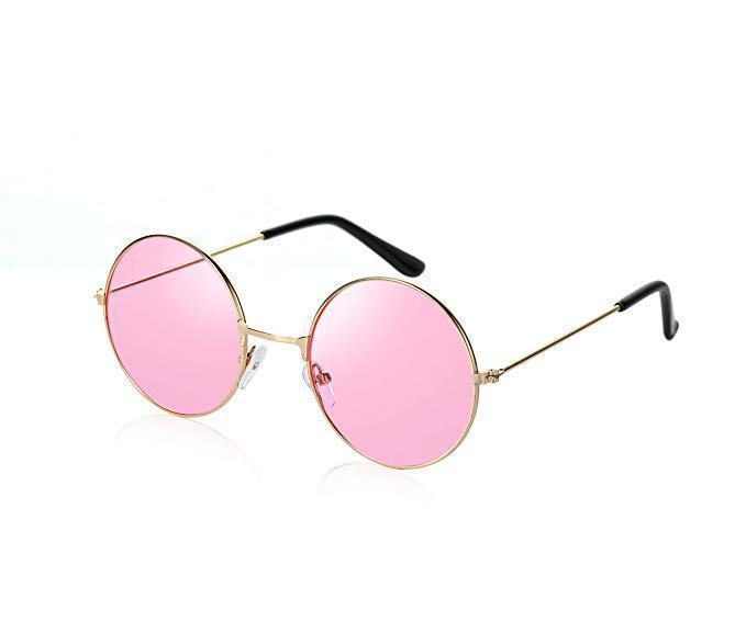 Komonee John Lennon Style Retro Sunglasses Pink