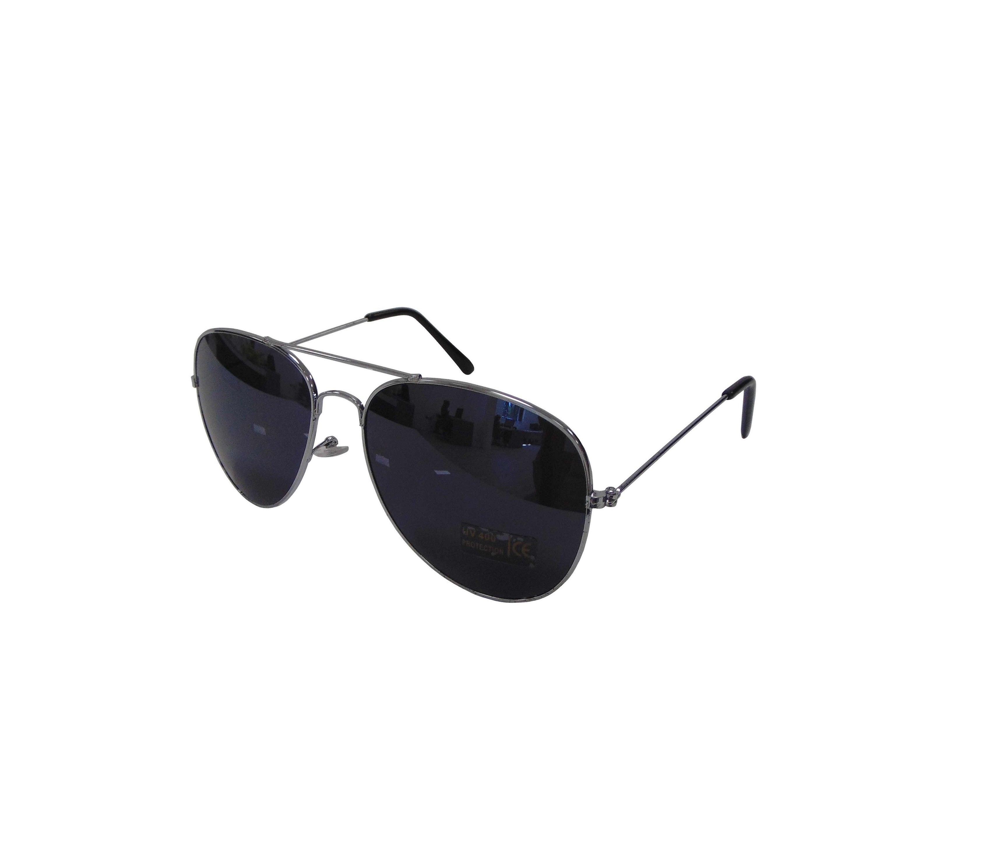 Komonee Black Flight Style Mirrored Sunglasses