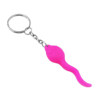 Sperm Shaped Key Chain Pink
