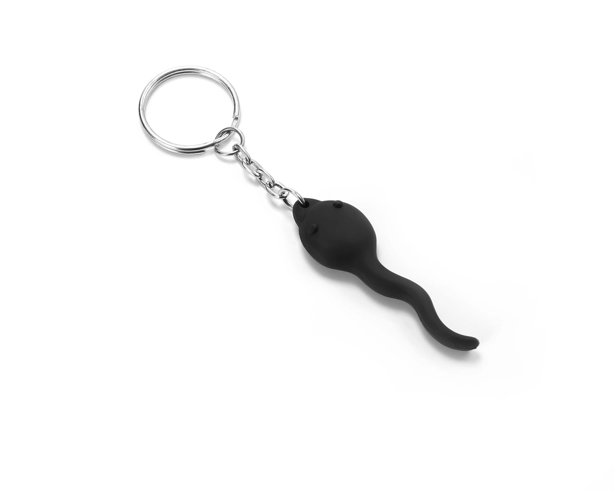 Sperm Shaped Key Chain Black