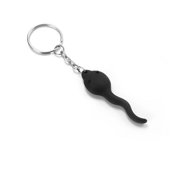 Sperm Shaped Key Chain Black