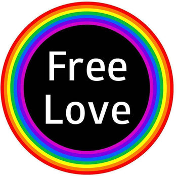 Free Love Round Sticker (PRRSK12)