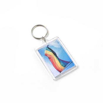 Gay Pride Flag Acrylic Keyring