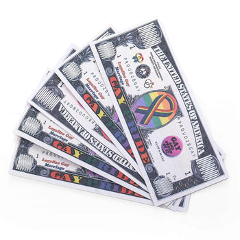 Gay Pride Novelty Notes $1 Million USA Dollar Bills