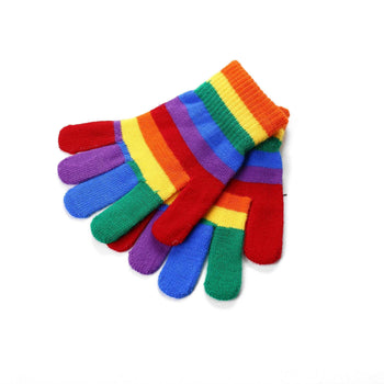 Gay Pride Rainbow Colour Warm Woolly Gloves