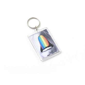 Gay Pride Rainbow Tongue Acrylic Keyring