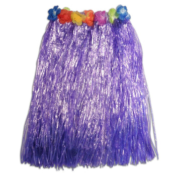Hawaii Floral Purple Hula Skirt