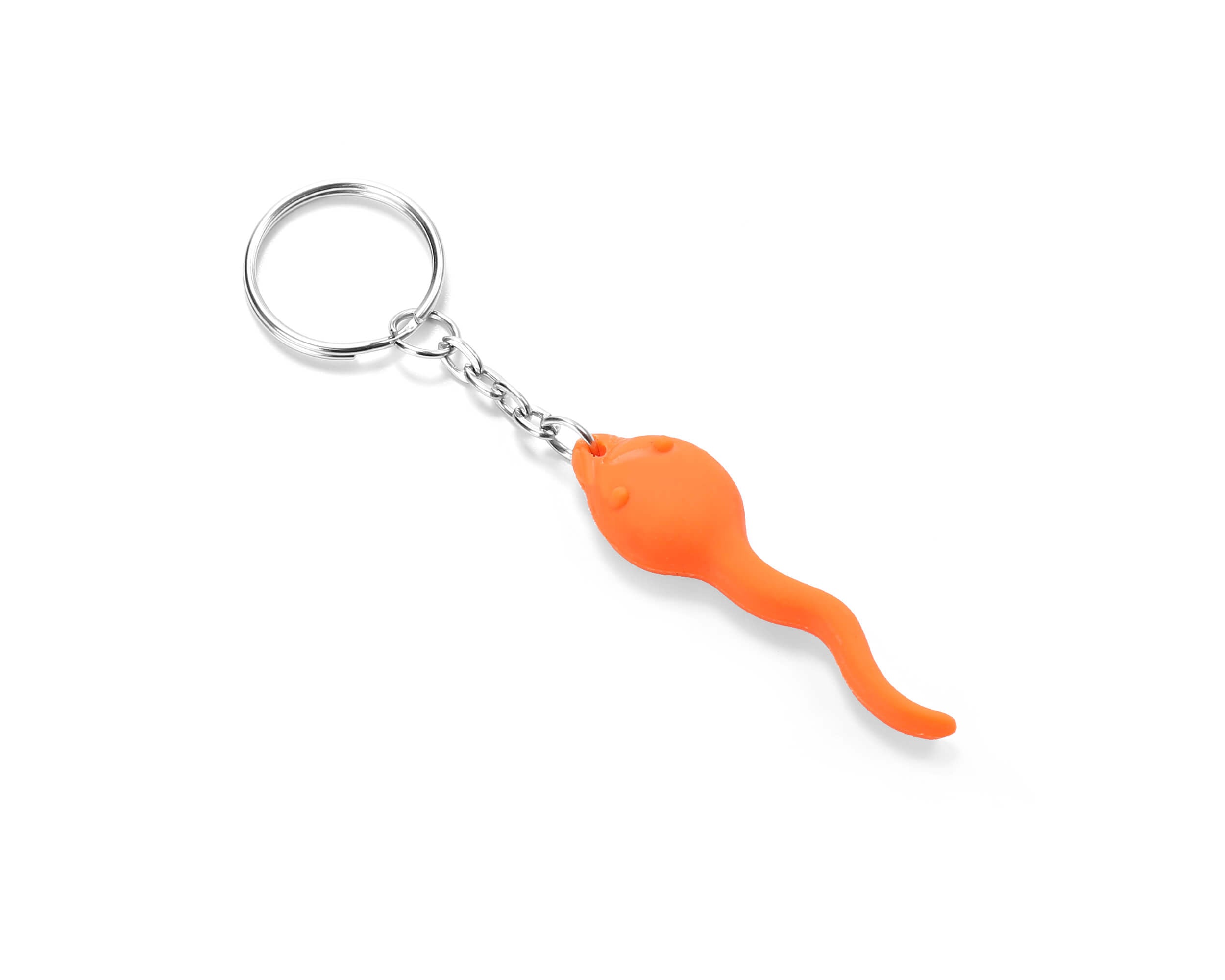 Sperm Shaped Key Chain Orange