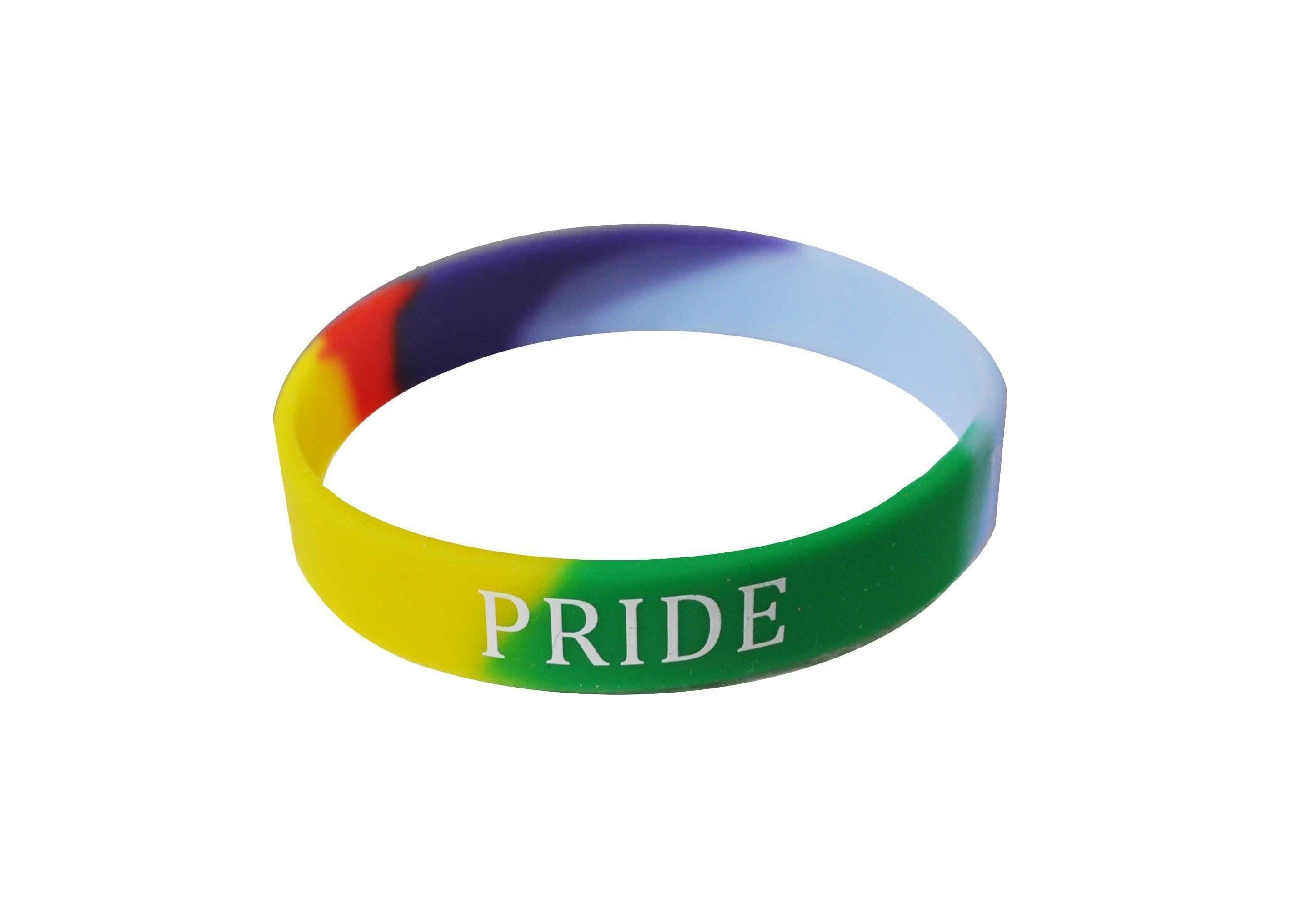 Gay Pride Silicone Wristband