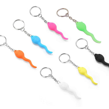 Mixed Colour Sperm Shaped Key Chains