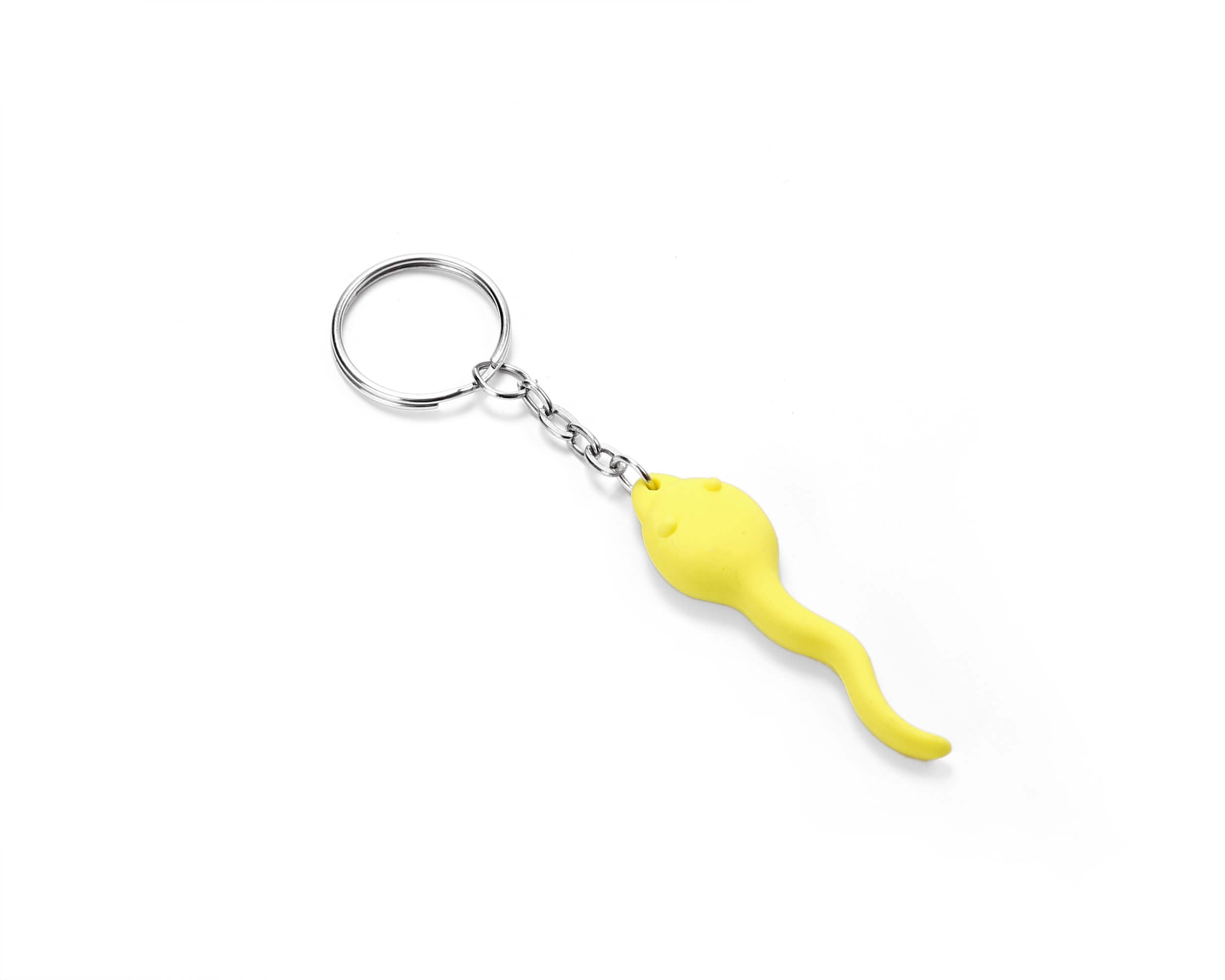Sperm Shaped Key Chain Yellow