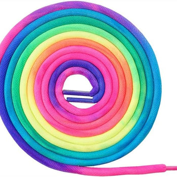 Rainbow thick round shoelaces Colorful Fashion for Sneakers