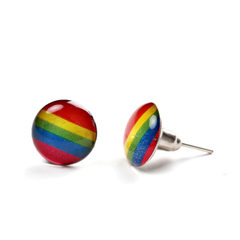 Gay Pride Rainbow Stud Earrings (PRER1)