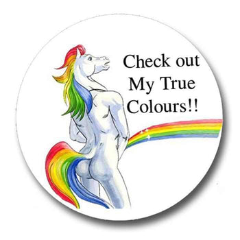 Show Your True Colours With Pride Round Sticker (PRRSK6)