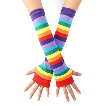 Rainbow Arm Warmers Gloves