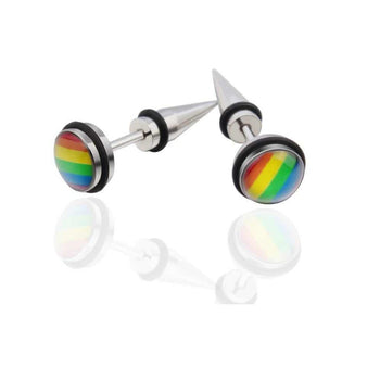 Gay Pride Rainbow Stud Earrings (PRER4)