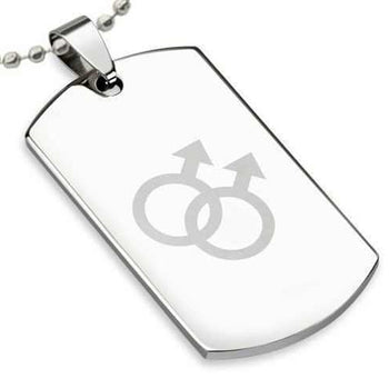 Gay Male Pendant Dog Tag (PRP2)