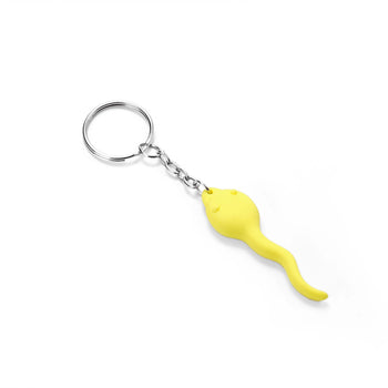 Sperm Shaped Key Chain Yellow